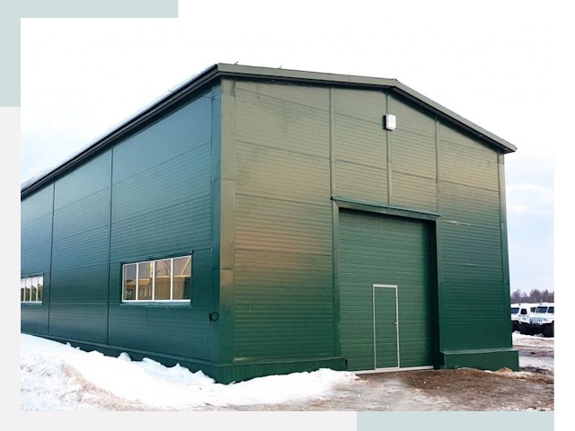 Двускатные ангары в Искитиме