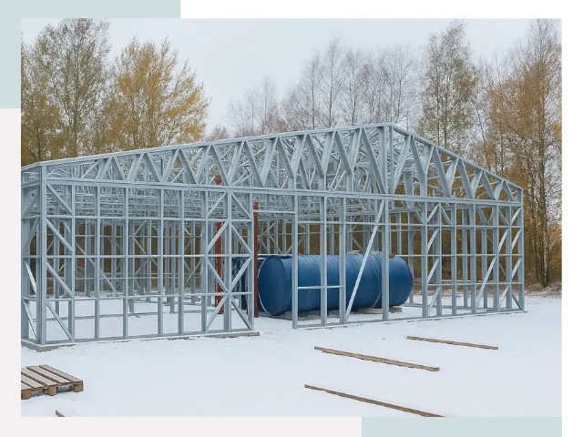 Металлические ангары в Искитиме